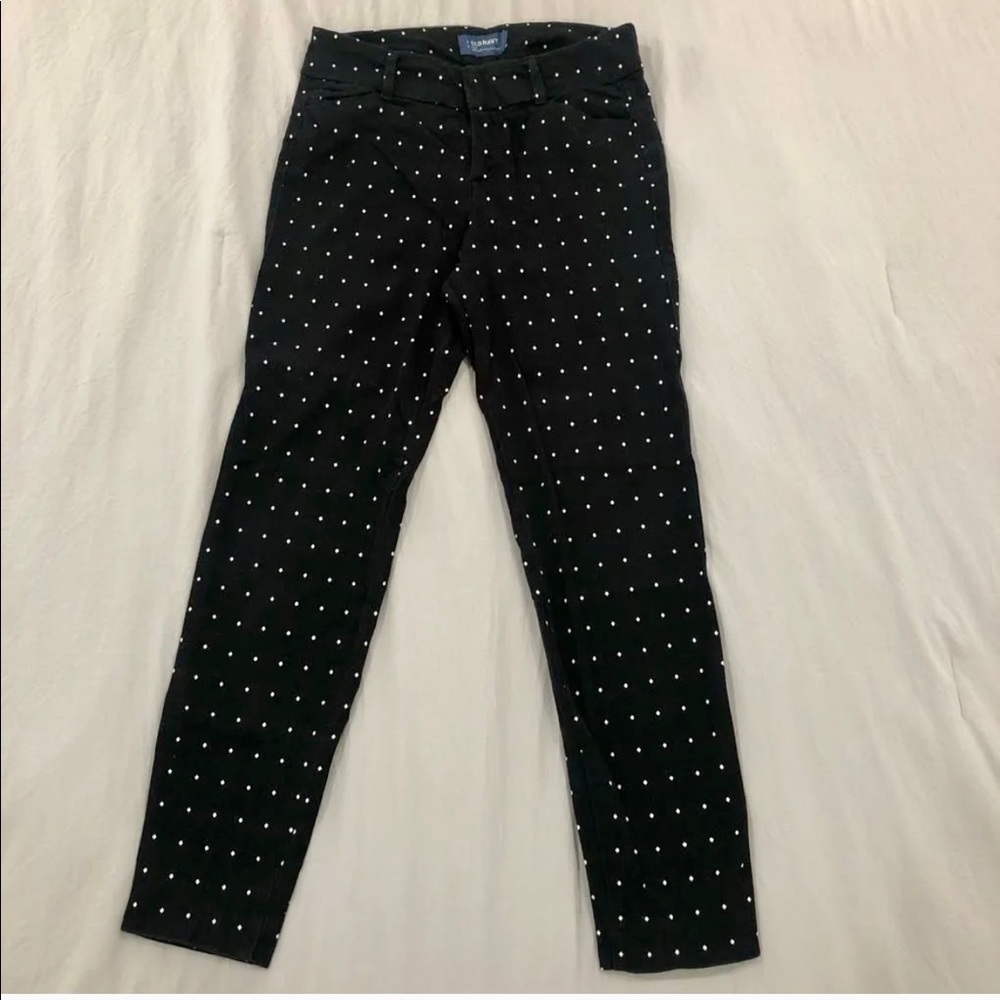 NWT Old Navy Black Pixie Pants with White Diamond Pattern - Women’s Size 10